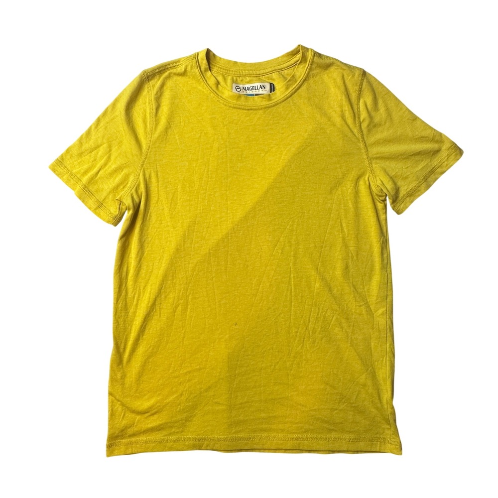 Magellan T-Shirt Kids M Yellow Fish Gear Classic Fit‎ Moisture-Wicking Tee
